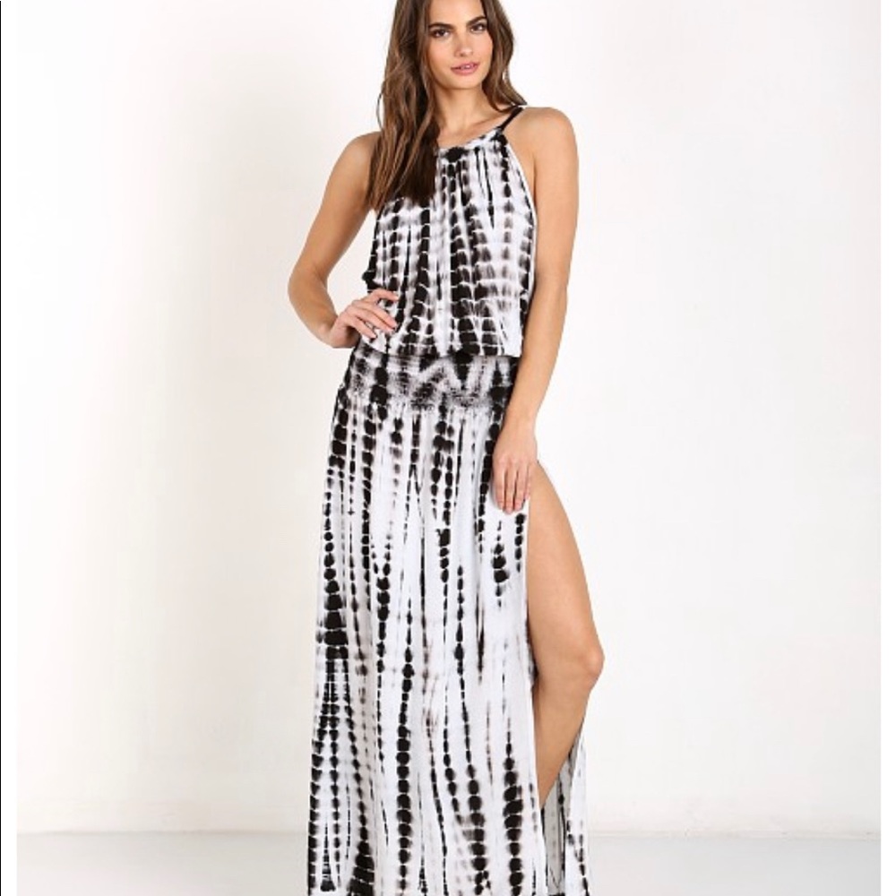 Stillwater The Gauze Gypsy Dress B/W Tie Dye